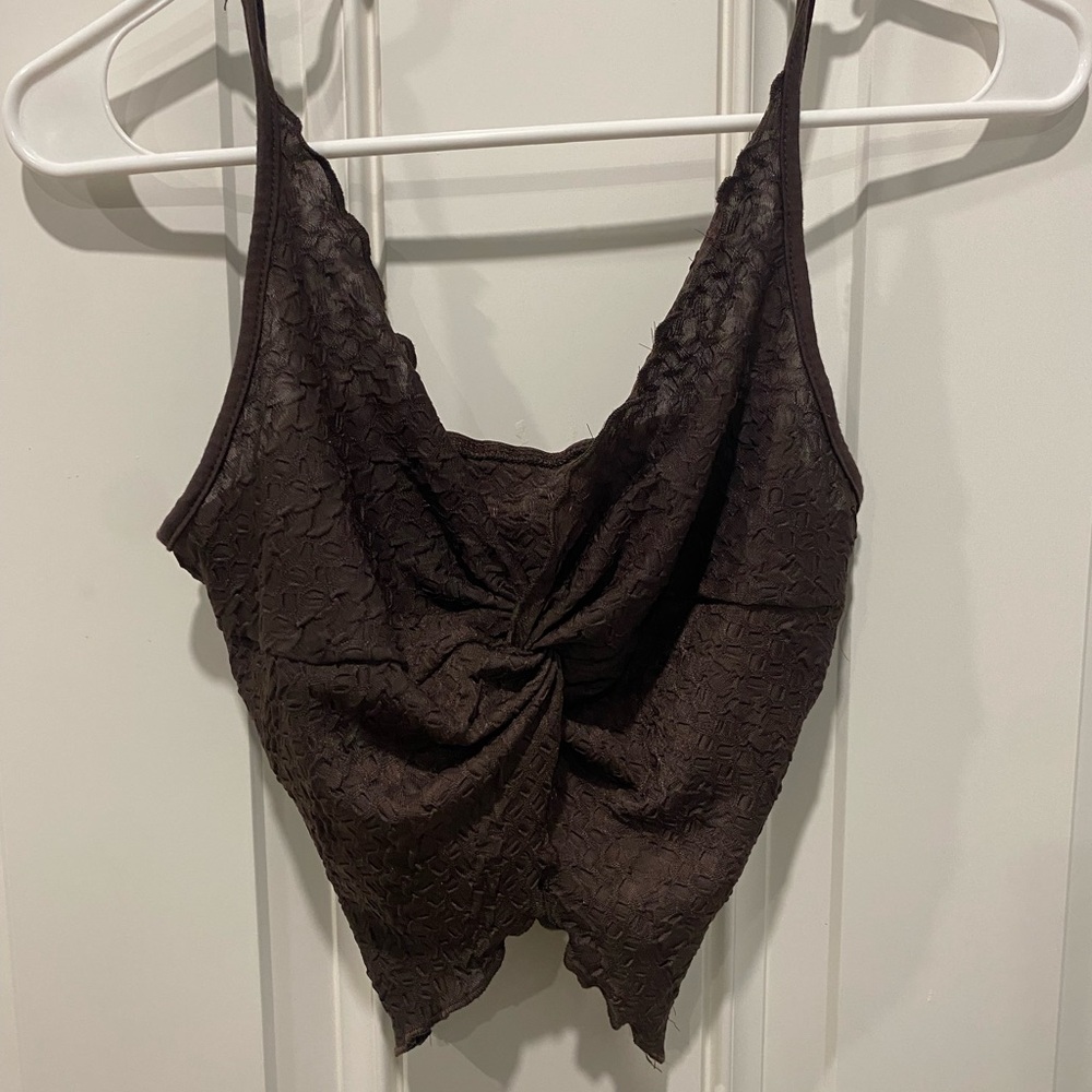 Elegant Brown Textured Camisole